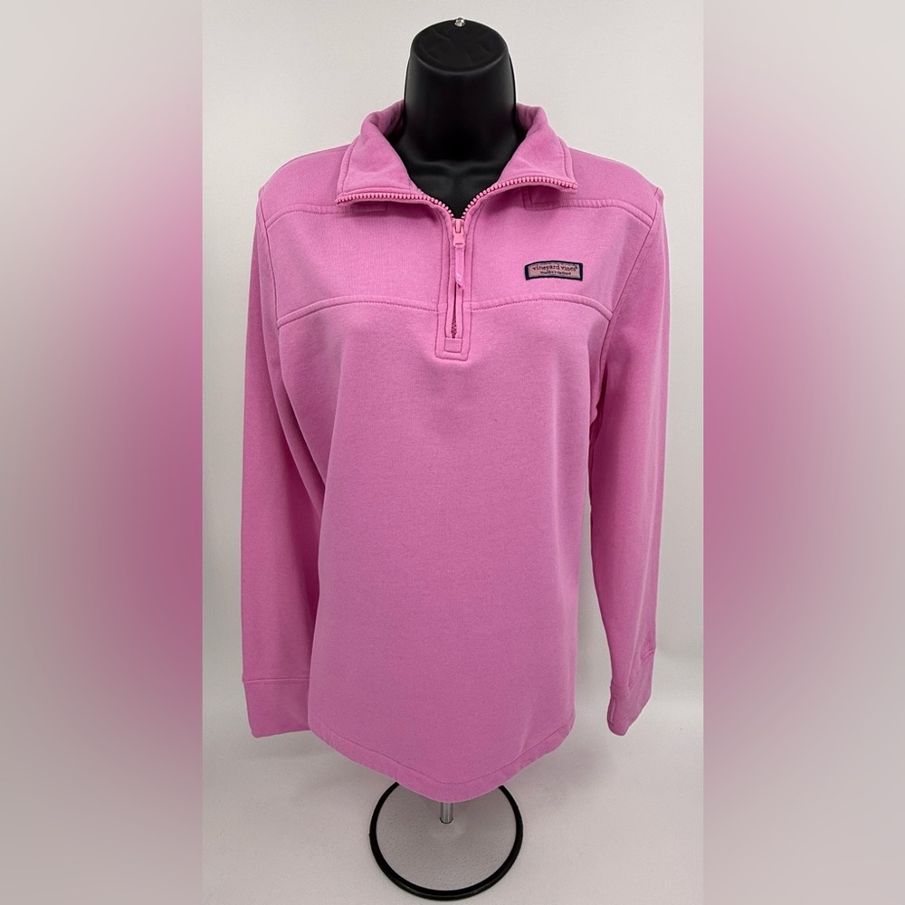 Vineyard Vines “Dreamcloth Relaxed Shep Shirt” 1/4 Zip Pink Women’s‎ Small S